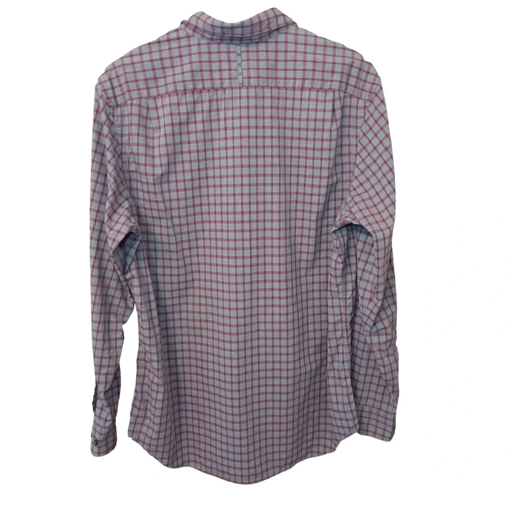 Banana Republic Custom 078 Wash Slim Fit Plaid Long Sleeve‎ Shirt Men's L